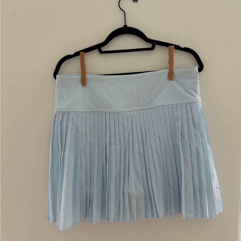 Baby Blue Pleated Women's Skort